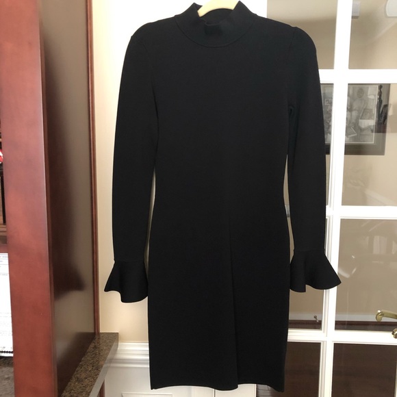 NWT Michael Kors Mockneck Bell-Sleeve Dress - Picture 2 of 6